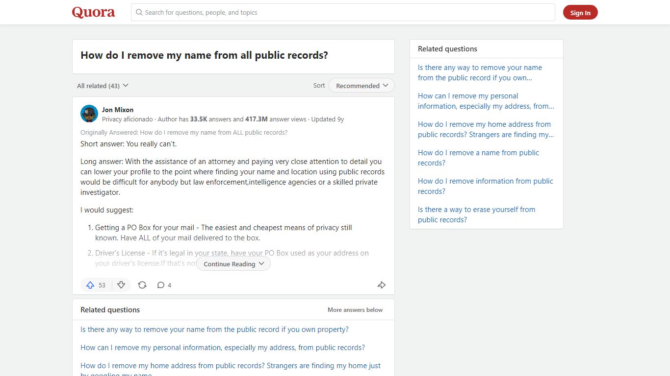 How to remove my name from all public records - Quora